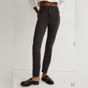 Madewell Stovepipe Skinny Jeans Sz 27 Raw Hem Black Denim